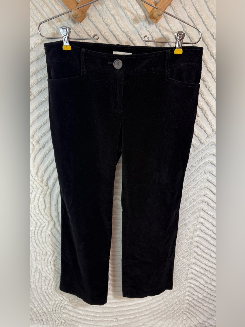 LOFT Black velvet Straight-Leg Jeans